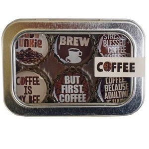 Coffee bottle cap magnets